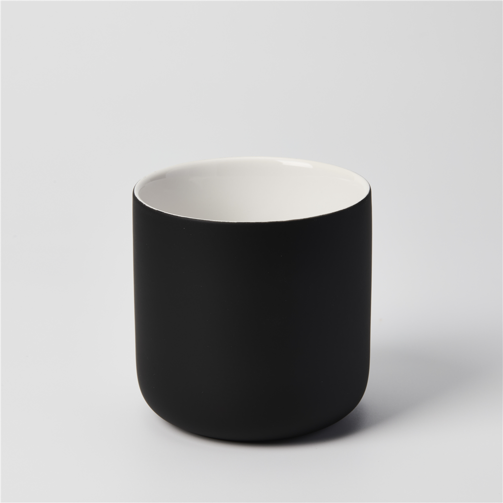 Ceramic Candle Jar 12 oz - Black – Set of 12